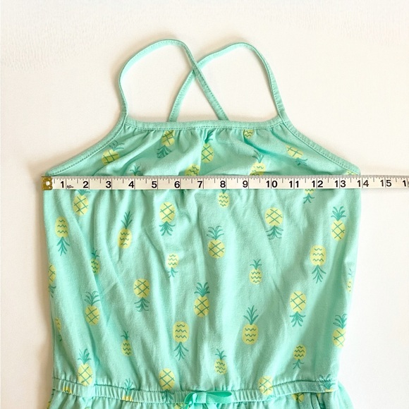 Cat & Jack Girls Pineapple Romper | Turquoise | Size 10/12 - Picture 7 of 10